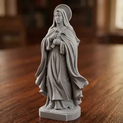 Saint Teresa Avila Cross Rosary Statue 3D print model