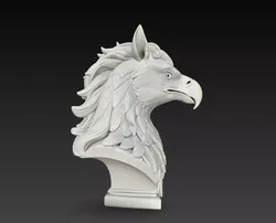 Side Profile Griffin Eagle Head Fantasy Bust STL Model 3D print model