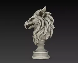 Side Profile Griffin Eagle Head Fantasy Bust STL Model 3D print model