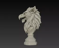 Side Profile Griffin Eagle Head Pedestal Bust STL Model 3D print model