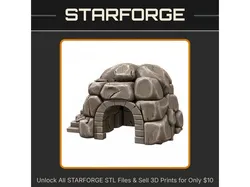 Stone Igloo Pet Hide for Reptiles and Small Animals StarForge Kits 3D Print STL File