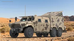 Tactical UAV Launch Vehicle with Drone Simplified 3D model
