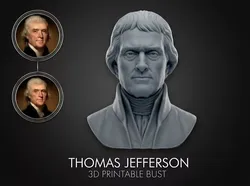 Thomas Jefferson 3D Printable Bust 3D print model