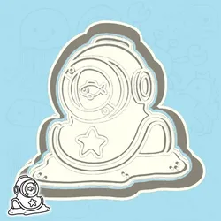 Underwater world cookie cutters - lost diving gear (style 3)
