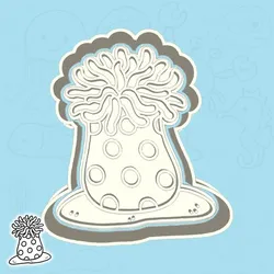 Underwater world cookie cutters - sea anemone (style 1)