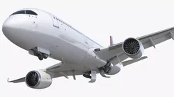 Widebody Passenger Jet Aircraft Rigged for Cinema 4D 3D model