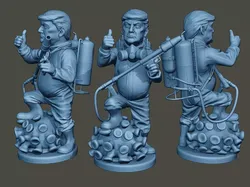 Donald Trump Biohazard 3D print model