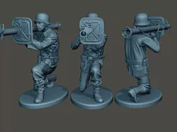German soldier ww2 Shoot crouched G4 3D print model
