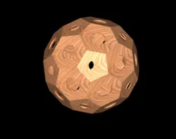 Soccer ball made of wood