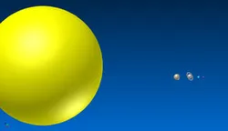 Solar system if Earth 1mm