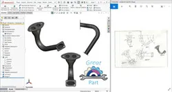 SolidWorks 2019 - 3  Boyutlu Katı Model Alıştırmaları - Parça - 8