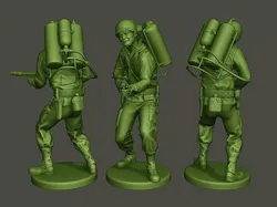 American soldier ww2 fire A6 3D print model