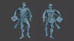German soldier ww2 Killed G6 3D print model