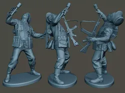 German soldier ww2 shooted G3 3D print model