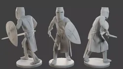Knight Templar action T1 3D print model