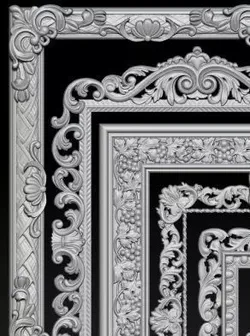 Lot of 5 pcs Carved Frame Collection 3D print model