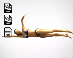 N2 swimmer do freestyle stroke 3D print model