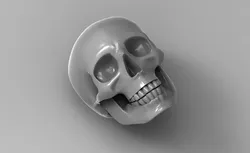 skull low poly 3D print model