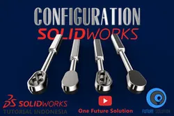 SolidWorks Tutorial Indonesia #046 (Eng Sub) - SolidWorks Configuration 'Ratchet'