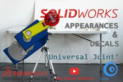 SolidWorks Tutorial Indonesia #060 - Appearances & Decals 'Universal Joint' (Preview)
