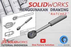 SolidWorks Tutorial Indonesia #072 - Menggunakan Drawing 'Ratchet' (Preview)
