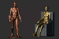 2x Maria robot toy soldiers from Metropolis 3D print model