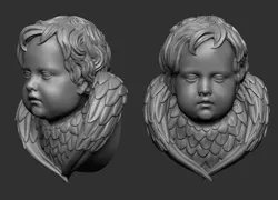 Angel Head  3D print model