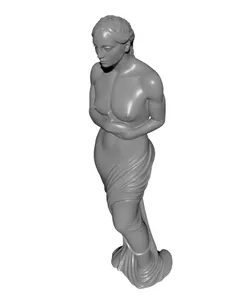 Classical Goddess Statue STL – Draped Marble Female Sculpture for 3D Printing