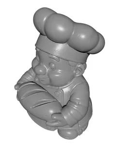 Cute Baker Chef 3D Print Model