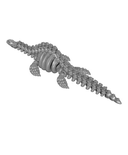Flexi Factory Skeleton Plesiosaurus with Stand, Lobster Snack and XL Version Included!