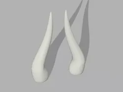 Horns for cosplay 3D print model