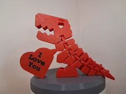 I Love You - Flexi T-Rex - Free 3D Print Model