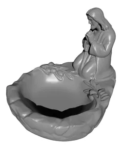 Jesus Prayer Jewelry Tray STL – Christian Ring Dish & Religious Decor