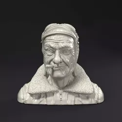 Steampunk pilot head 3D print model
