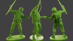 American soldier ww2 Shooted A1 3D print model
