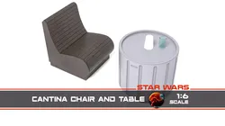 Cantina Chair and Table 1-6 Scale Hottoys  3D print model