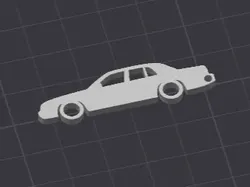 Crown Vic Keychain - Free 3D Print Model