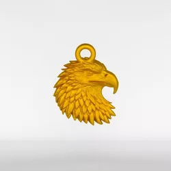 Eagle head Pendant 3D print model