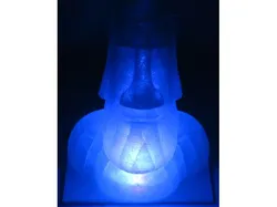Moai Remix - Flat base and hollow body for lighting insert (Original by alien000)