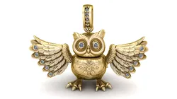 OWL FLYING PENDANT 3D PRINTABLE MODEL 3D print model