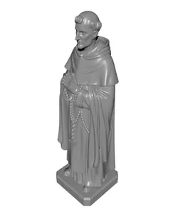 Saint Dominic Praying with Rosary Beads Statue