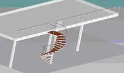 spiral staircase in the showroom