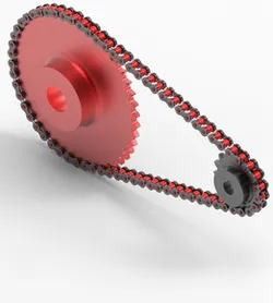 SPORCKET WITH ROLLER CHAIN