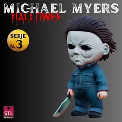 STL Michael Myers Chibi Style Halloween Horror 3D print model