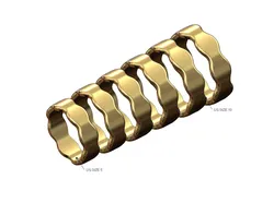 Wavy sides band US sizes 5to10 3D print model