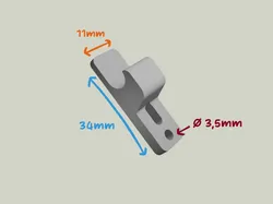 Mini Push-to-Open Latch Catch – Repair part - Free 3D Print Model