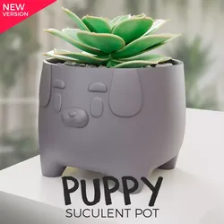 PUPPY POT - PLANTER - PLANT FOR 3D PRINT 3D print model