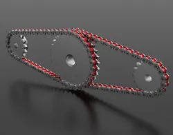 SPROCKET WITH ROLLER CHAIN