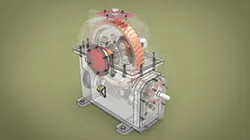 Spur-Worm gear speed reducer