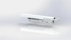 Square towbar with collapsible hitch